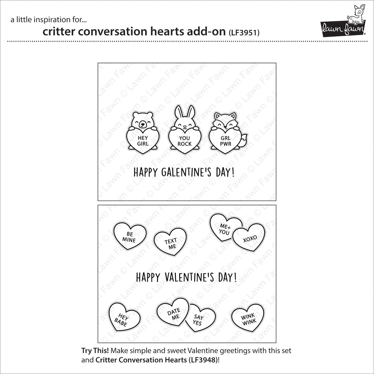 critter conversation hearts add-on