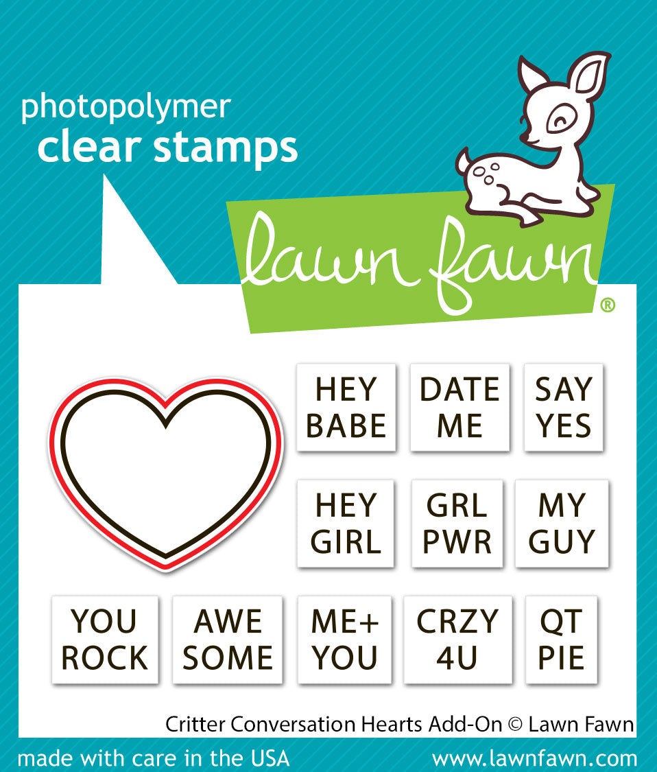 critter conversation hearts add-on lawn cuts