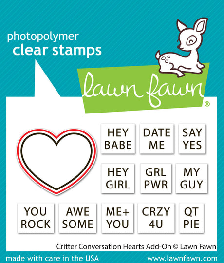 critter conversation hearts add-on lawn cuts