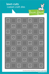 checkered hearts backdrop: portrait