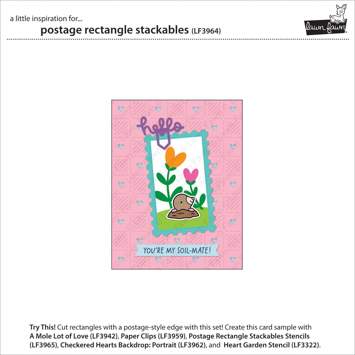 postage rectangle stackables