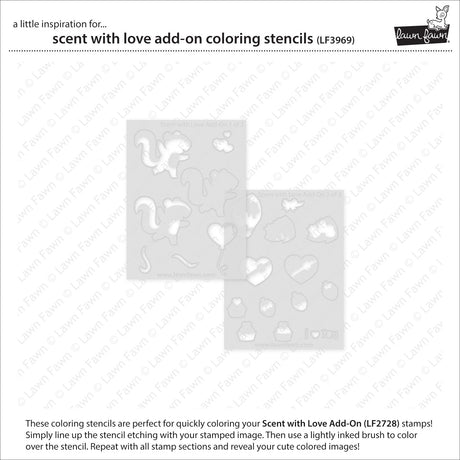 scent with love add-on coloring stencils