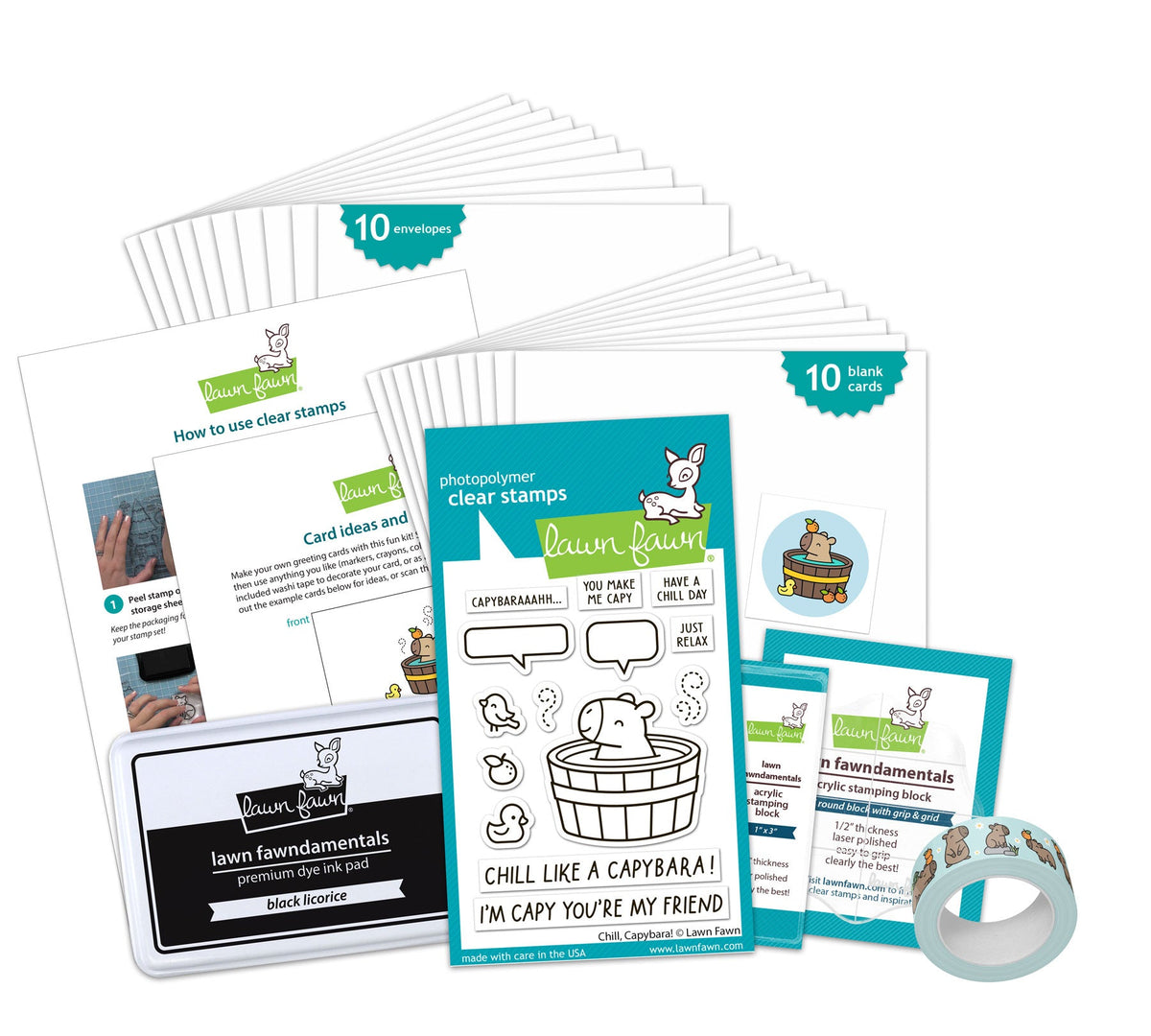 chill, capybara! kids cardmaking kit