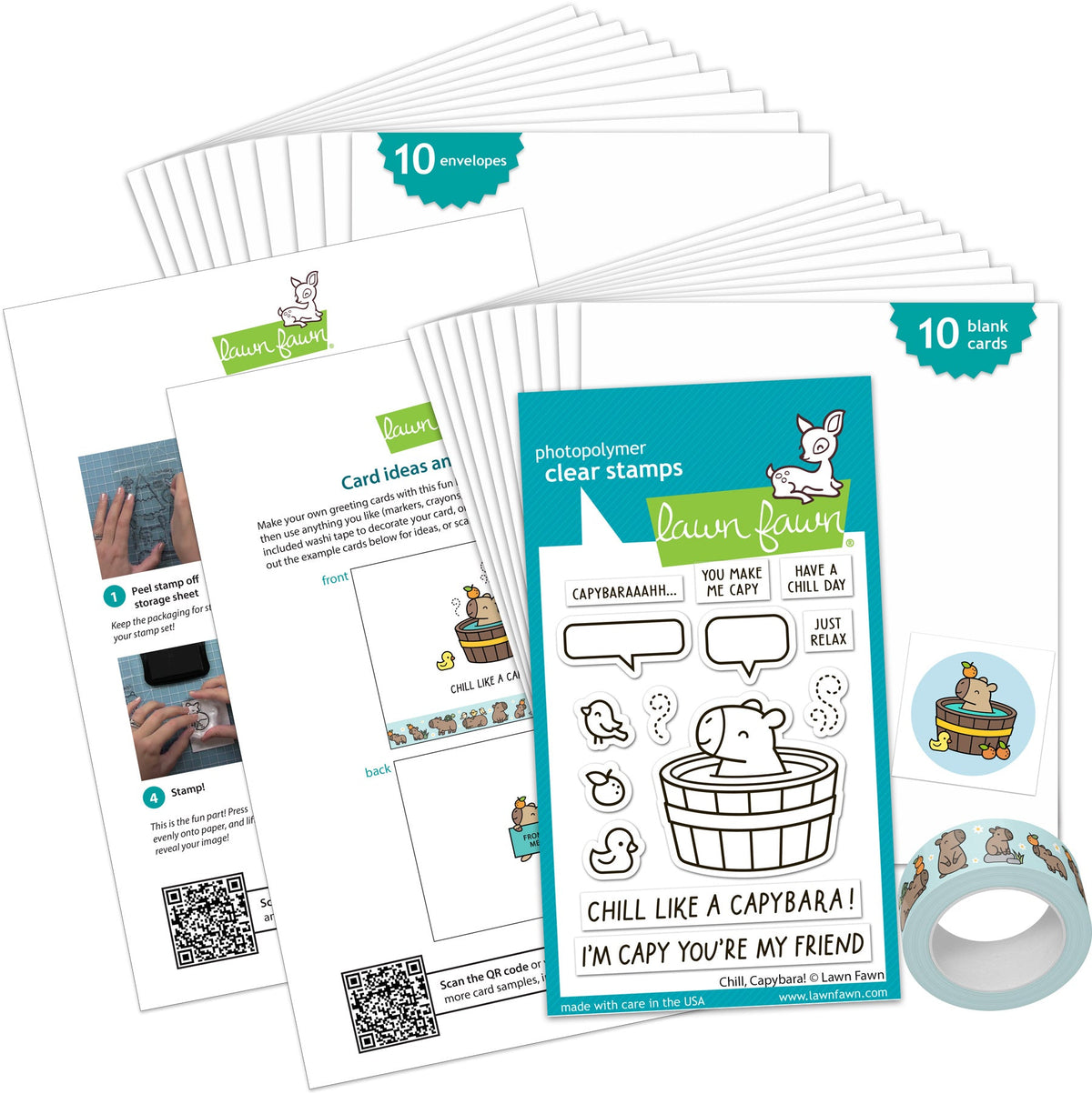 chill, capybara! kids cardmaking kit: mini