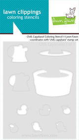 chill, capybara! coloring stencil