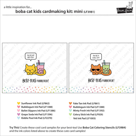 boba cat kids cardmaking kit: mini