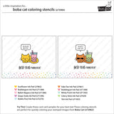 boba cat coloring stencils