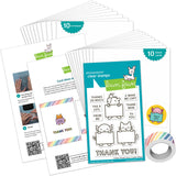 critter thank yous kids cardmaking kit: mini