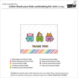 critter thank yous kids cardmaking kit: mini