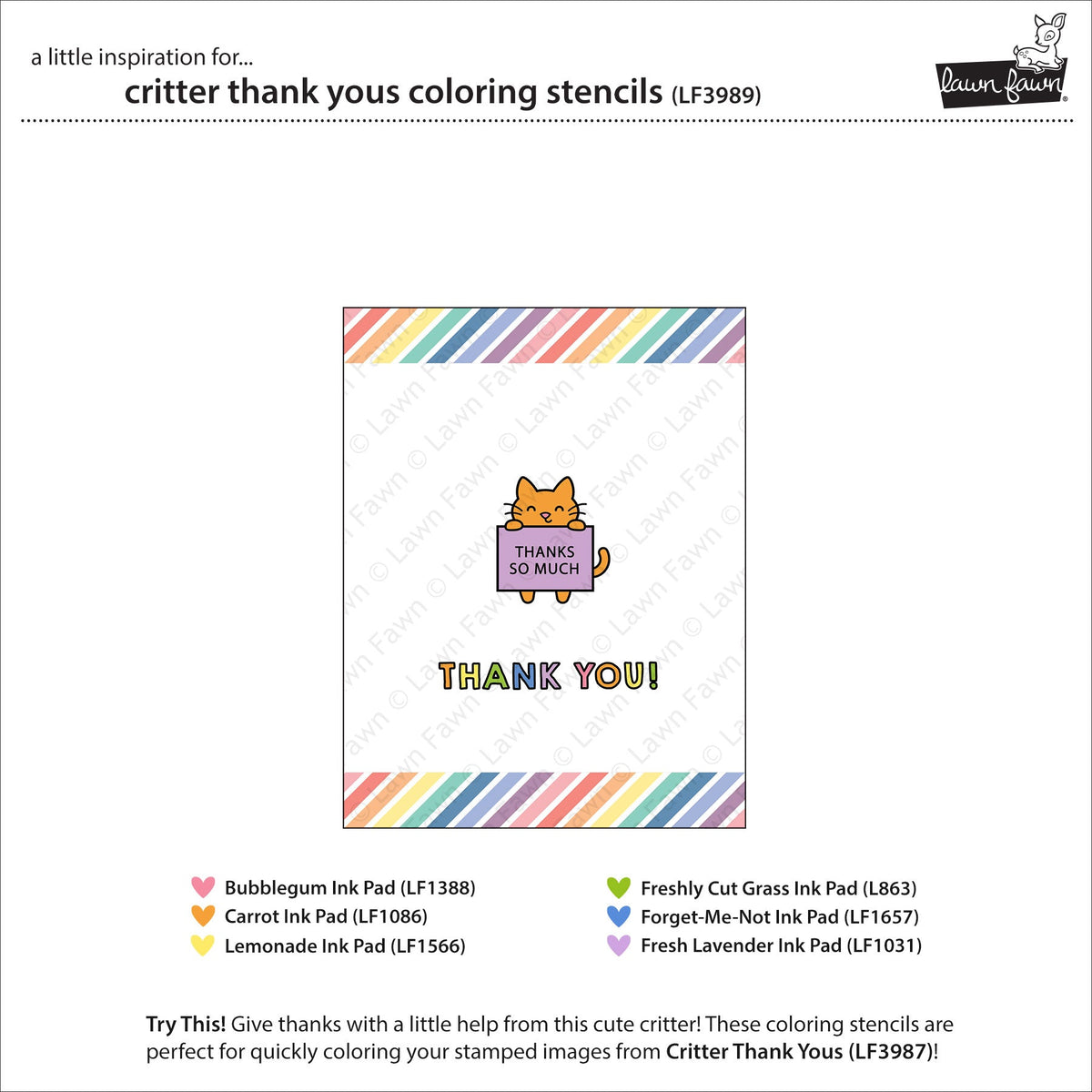 critter thank yous coloring stencils