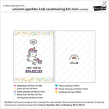 unicorn sparkles kids cardmaking kit: mini