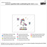 unicorn sparkles kids cardmaking kit: mini