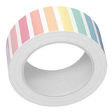 vertical pastel rainbow stripes washi tape