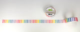 vertical pastel rainbow stripes washi tape