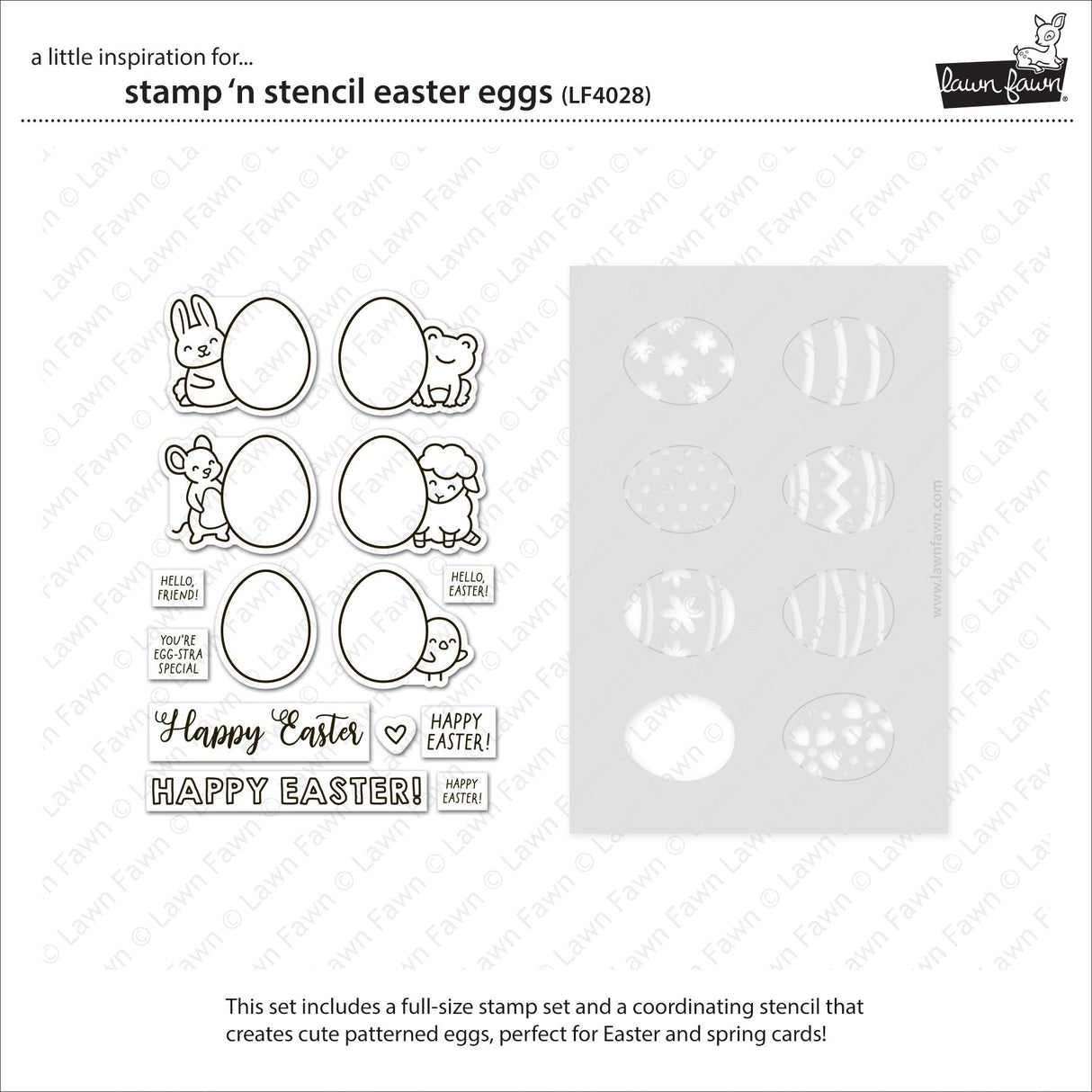 stamp 'n stencil easter eggs