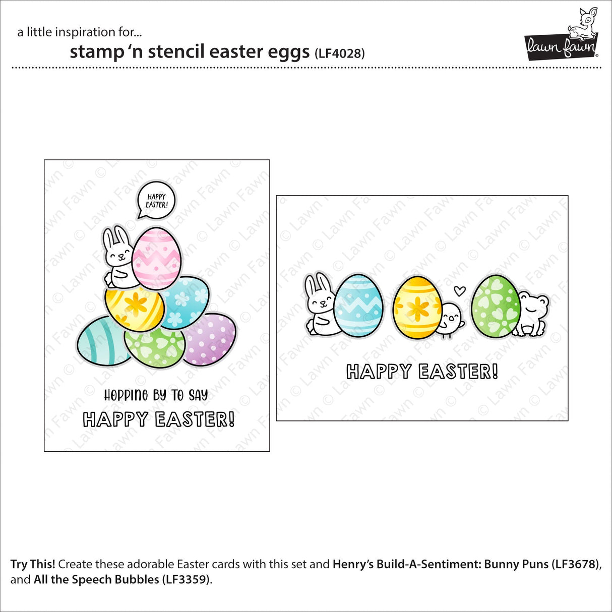 stamp 'n stencil easter eggs