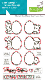 stamp 'n stencil easter eggs lawn cuts