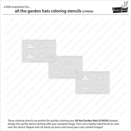 all the garden hats coloring stencils