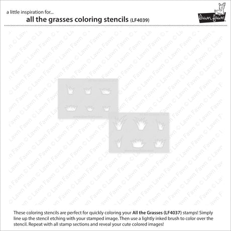 all the grasses coloring stencils
