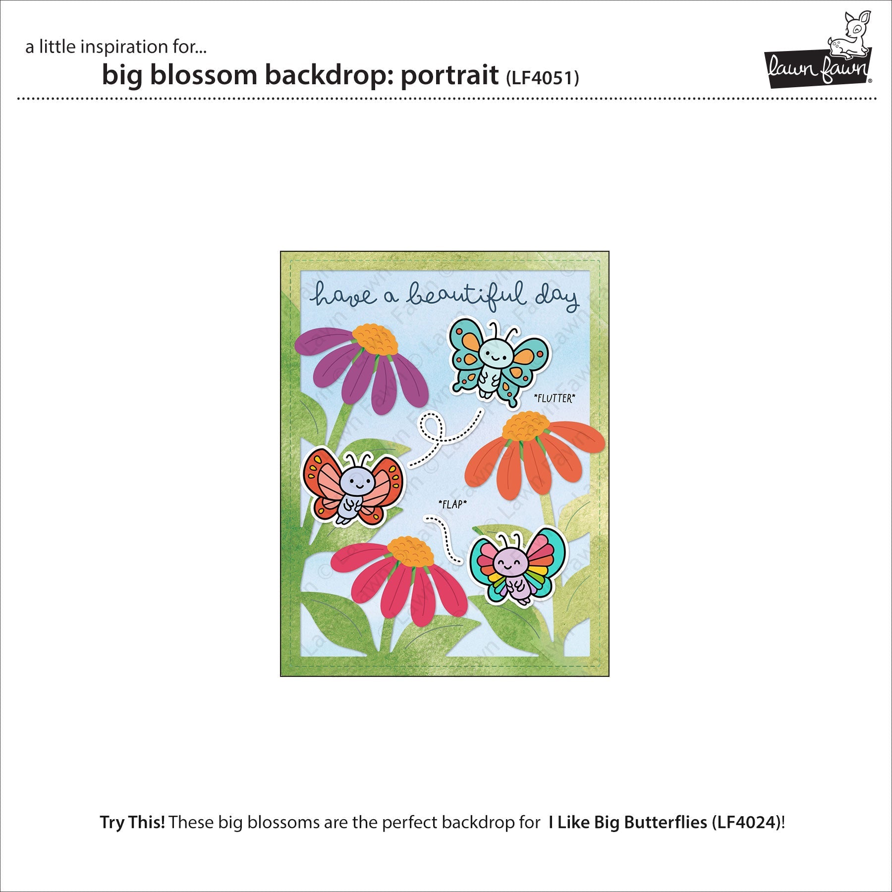 big blossom backdrop: portrait – Lawn Fawn