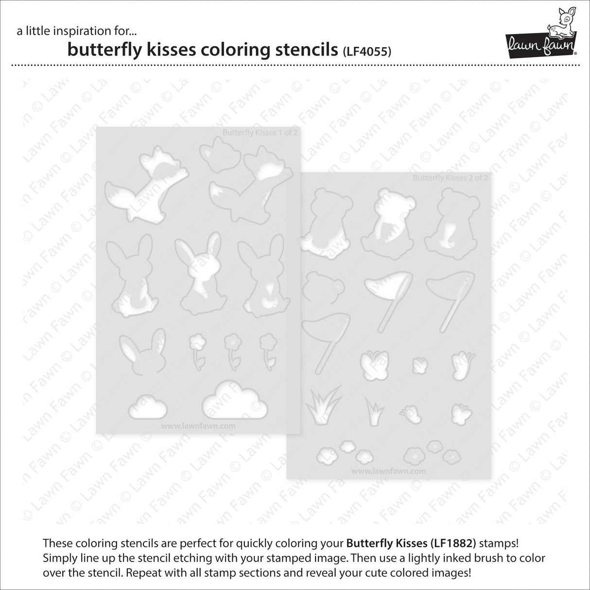 butterfly kisses coloring stencils