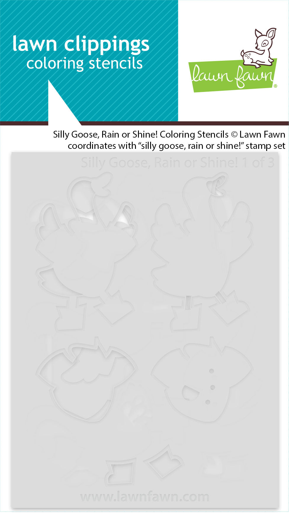 silly goose, rain or shine! coloring stencils