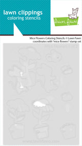 mice flowers coloring stencils