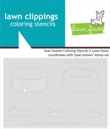 year sixteen coloring stencils
