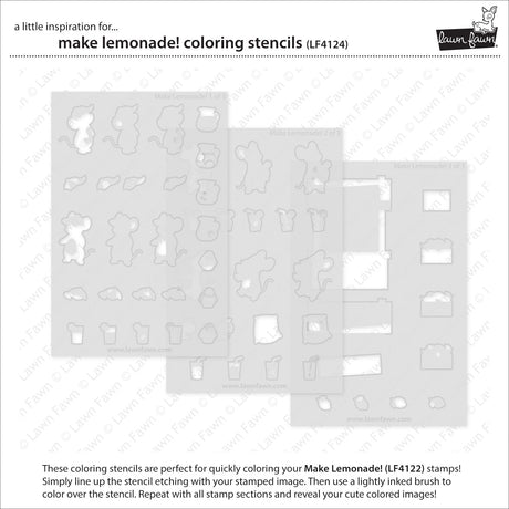 make lemonade! coloring stencils