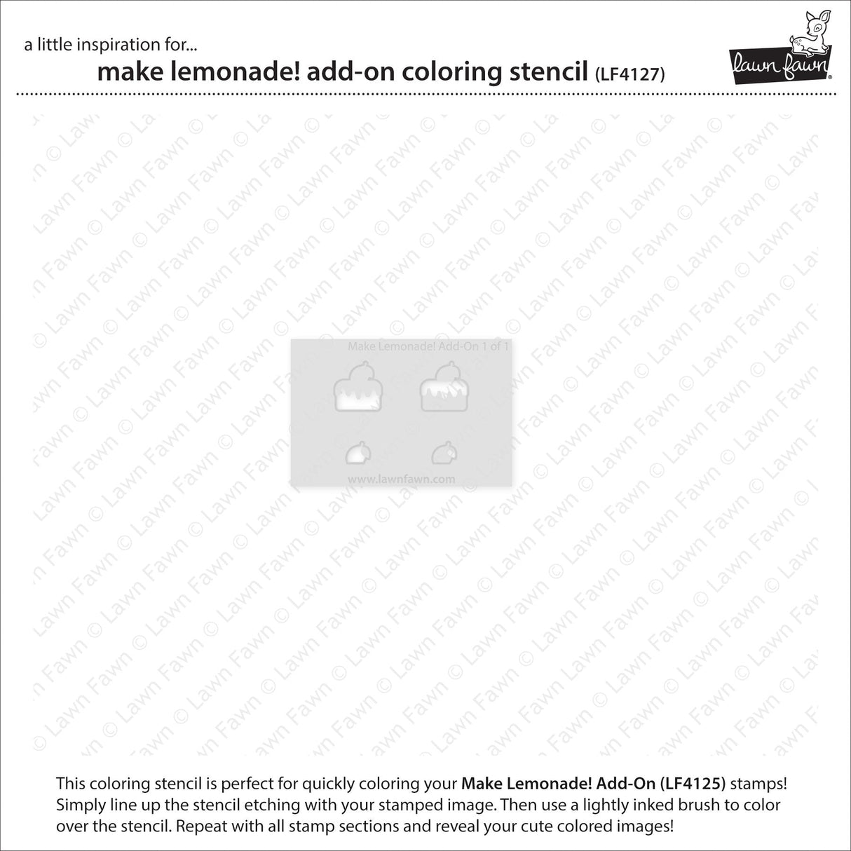 make lemonade! add-on coloring stencil