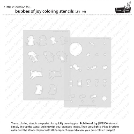 bubbles of joy coloring stencils