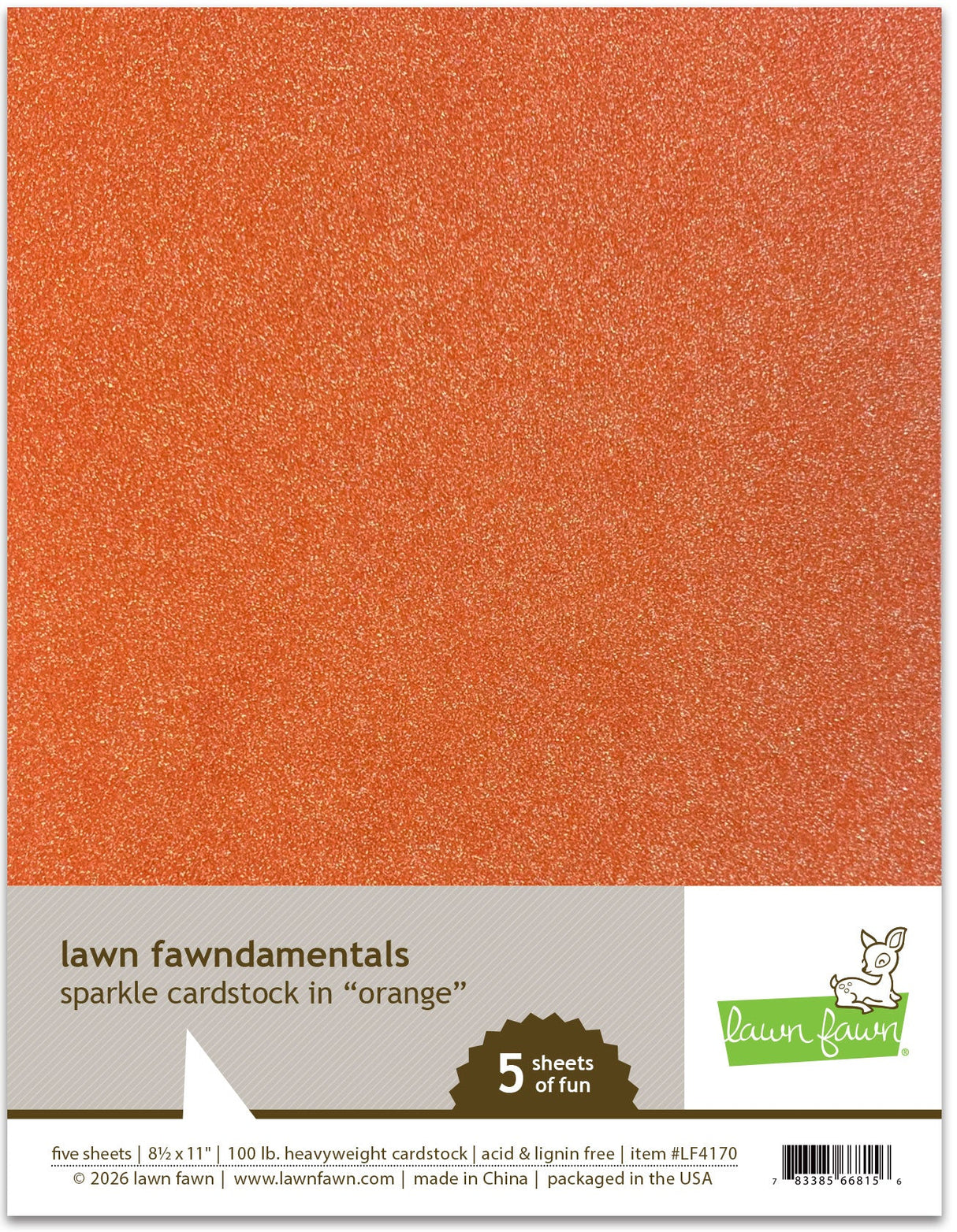 sparkle cardstock - orange