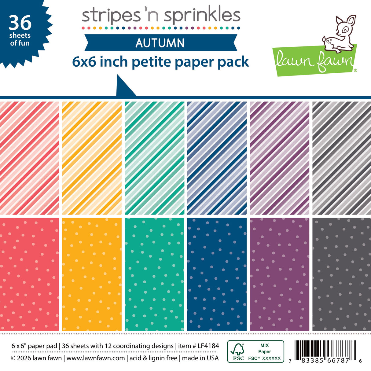 stripes 'n sprinkles autumn - petite paper pack