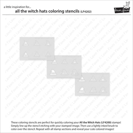 all the witch hats coloring stencils