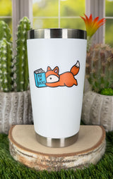 reading fox vinyl sticker