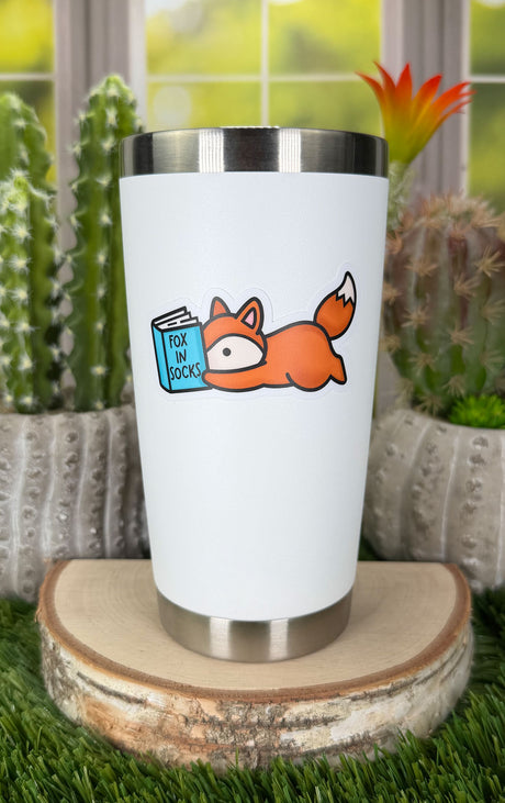 reading fox vinyl sticker