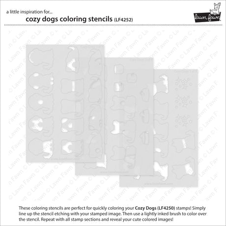 cozy dogs coloring stencils