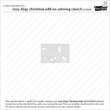 cozy dogs christmas add-on coloring stencil