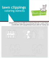 gingerbread house add-on coloring stencils