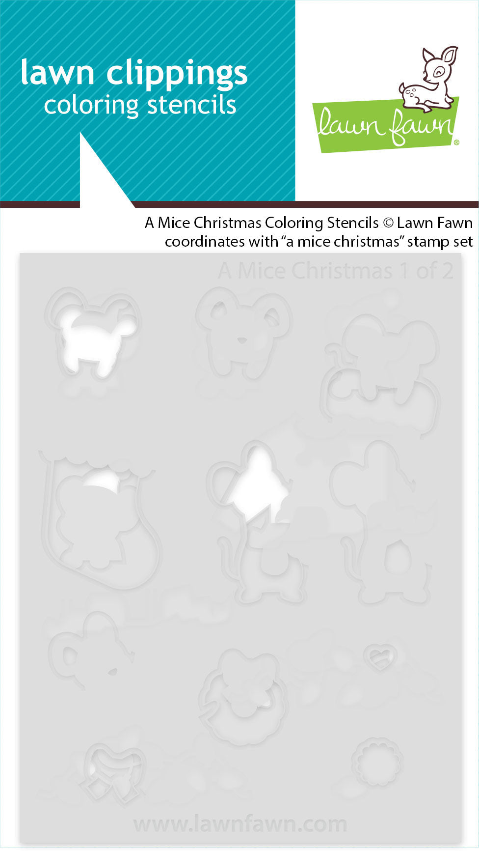 a mice christmas coloring stencils