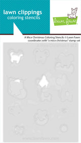 a mice christmas coloring stencils