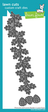 pinecone and leaves border
