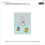 winter forest backdrop: portrait