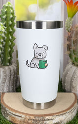 pup of tea vinyl sticker