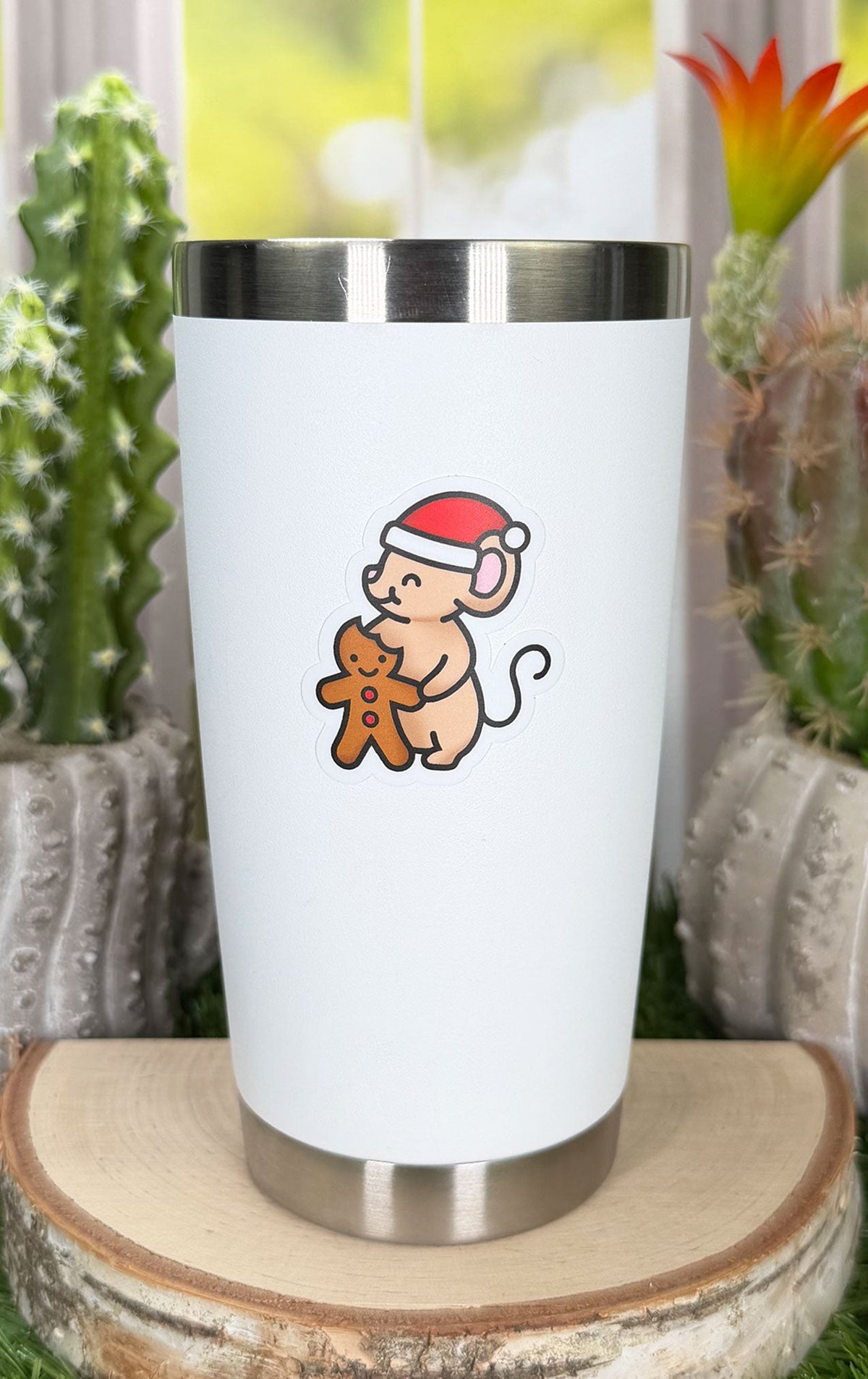gingerbread mouse vinyl sticker