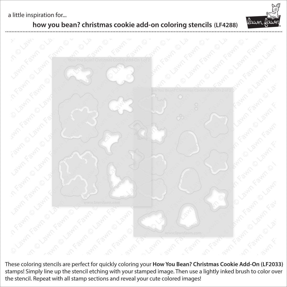 how you bean? christmas cookie add-on coloring stencils