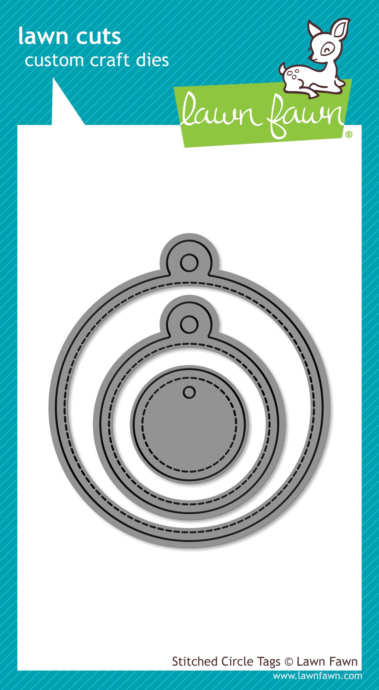 stitched circle tags