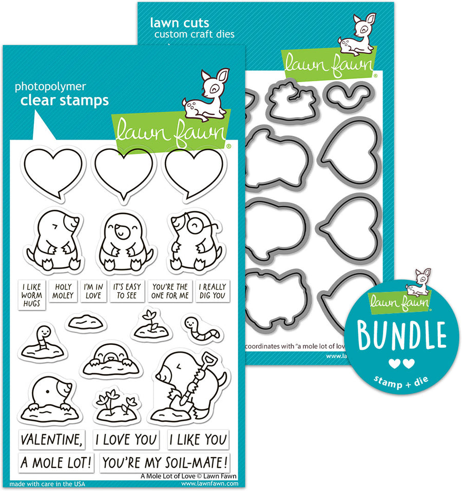 a mole lot of love (stamp+die bundle) – Lawn Fawn