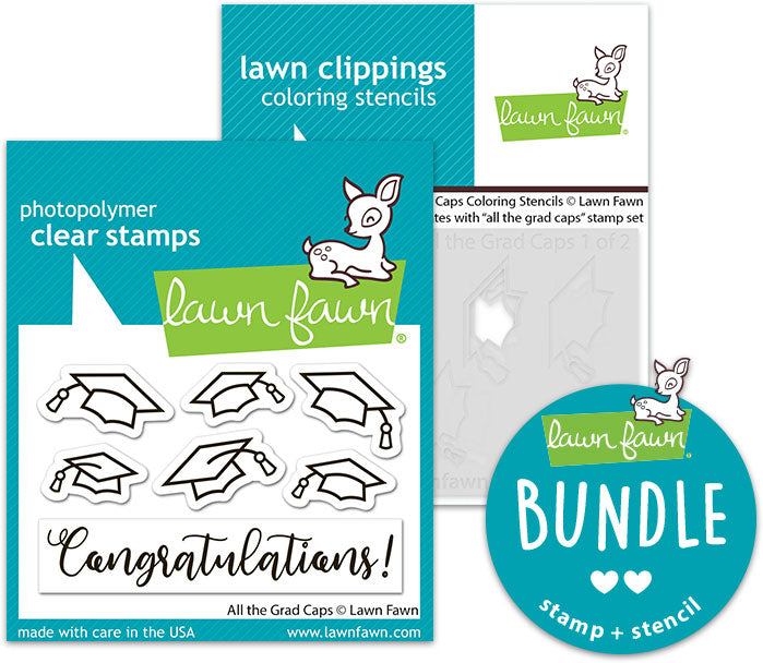 all the grad caps (stamp+coloring stencil bundle)