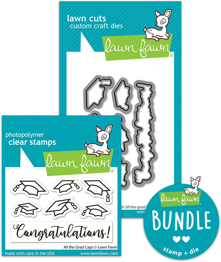 all the grad caps (stamp+die bundle)